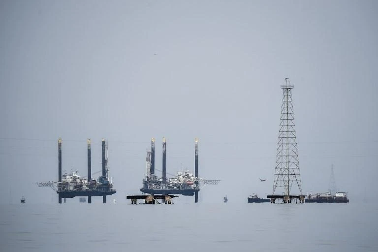 Above, oil platforms over Maracaibo lake in Maracaibo, Venezuela. (AFP)