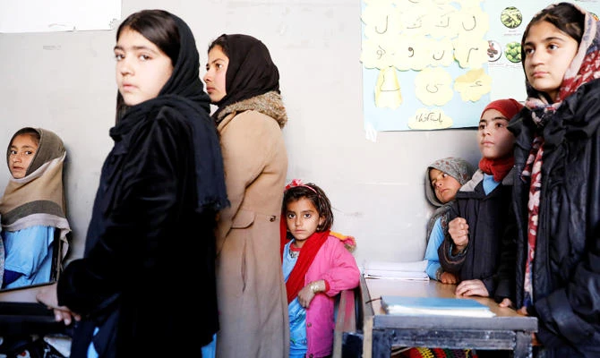 Afghan girls attend a class at the Aschiana center in Kabul, Afghanistan March 5, 2019. Picture taken March 5, 2019. (REUTERS)
