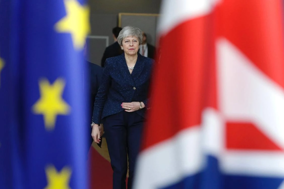 UK's Prime Minister Theresa May arrives on March 21, 2019 in Brussels on the first day of an EU summit focused on Brexit. European Union leaders meet in Brussels on March 21 and 22, for the last EU summit before Britain's scheduled exit of the union. (AFP)
