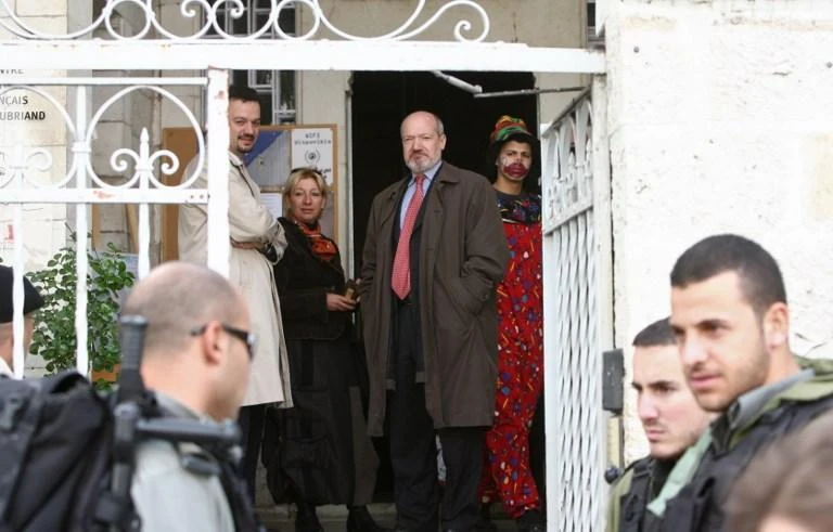 France’s foreign ministry said that it had summoned the Israeli government’s representative in Paris over what it called an “intrusion” by Israeli forces at its cultural center in Jerusalem. (File/ AFP)