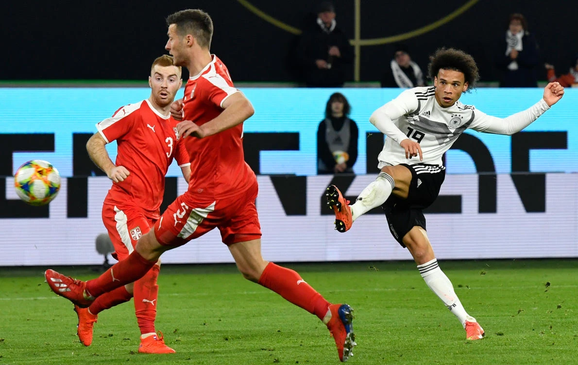 Leory Sane during Germany's 1-1 draw with Serbia. (AFP)