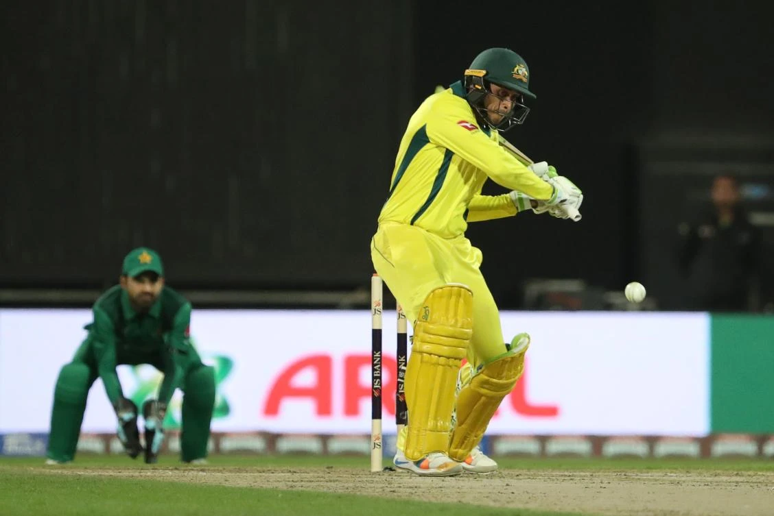 Usman Khawaja of Australia bats during the first one-day international (ODI) cricket match between Pakistan and Australia at Sharjah Cricket Stadium on March 22, 2019. (AFP)