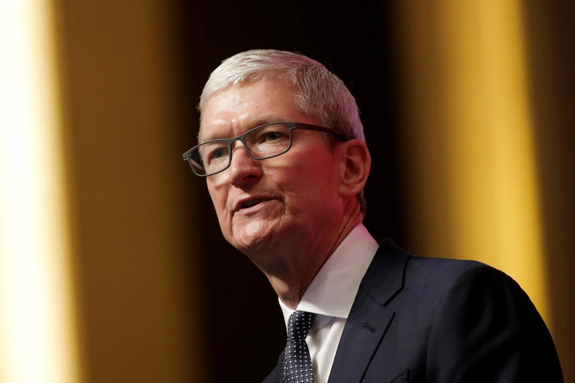 Apple CEO Tim Cook attended the China Development Forum in Beijing on March 23, 2019. (Reuters)
