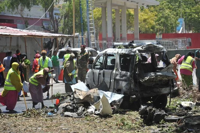 Al-Shabab claimed the suicide car bombing which killed four people on March 7 in Mogadishu. (AFP/File)