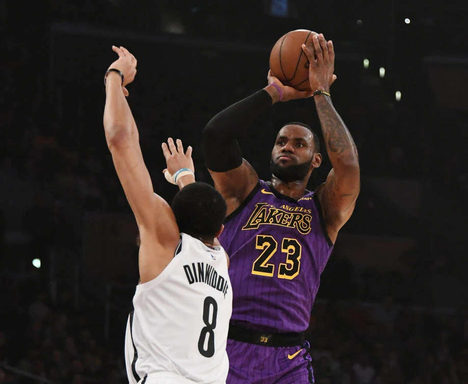 LeBron James in action against the Brooklyn Nets who beat the LA Lakers to end the franchise and James' NBA playoff hopes. (Richard Mackson/USA TODAY)