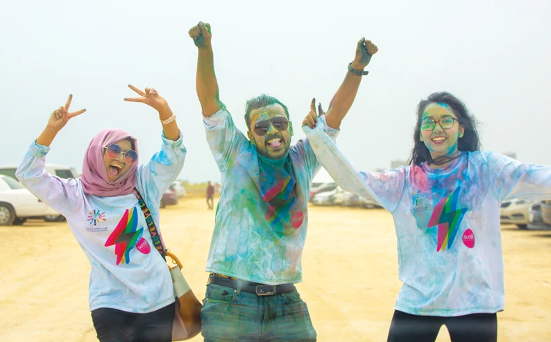 The Color Run, also known as the ‘Happiest 5K on the Planet,’ celebrates healthiness, happiness and individuality. (AN photo by Essam Al-Ghalib)