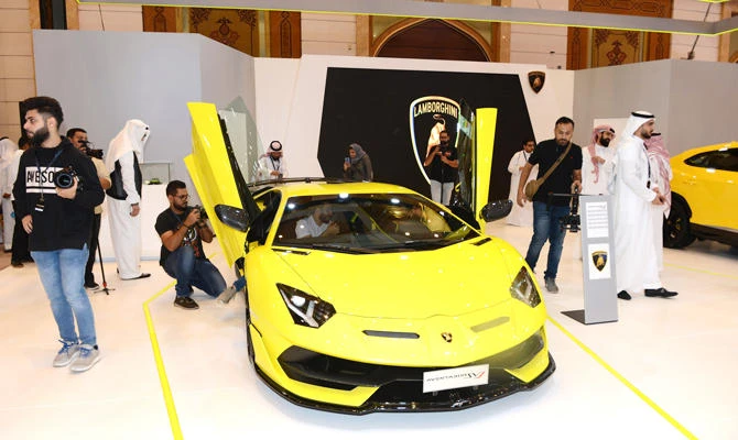 Lamborghini’s pavilion at the EXCS International Luxury Motor Show, which was held in Jeddah March 14-17, attracted a number of car enthusiasts and other visitors. (Supplied)