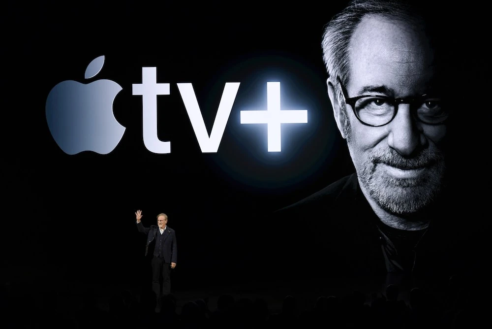 Apple lifted the curtain on Monday on a television and movie streaming service that will allow users of its 1.4 billion gadgets worldwide to stream television shows and movies. (AFP/Getty Images)