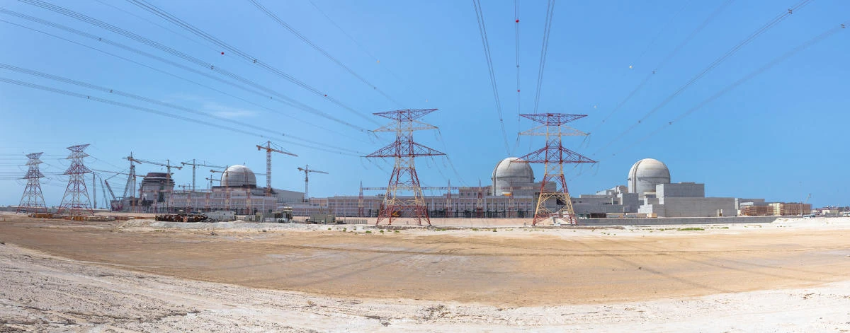 Above, is the Barakah nuclear plant during construction in July 2017. (ENEC/File)