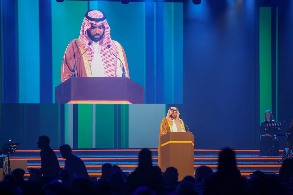 Prince Badr announced a range of policies and initiatives at the King Abdul Aziz Historical Center. (AN Photo/Essam Al-Ghalib)