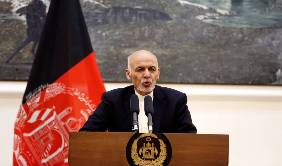 Afghan President Ashraf Ghani speaks during a news conference in Kabul. (AP)