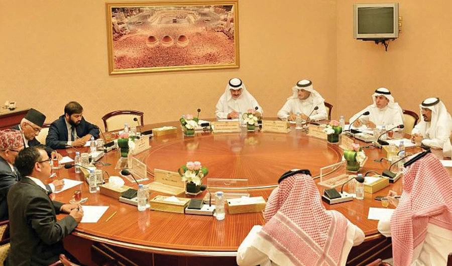 Saudi-Nepalese Parliamentary Friendship Committee explores ways to strengthen bilateral relations. (SPA)