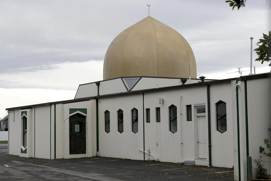 Survivors of the March 15 mosque attacks in New Zealand have described confusion and terror at a door they couldn’t open on one side of the main prayer room in the Al Noor mosque. (AP)