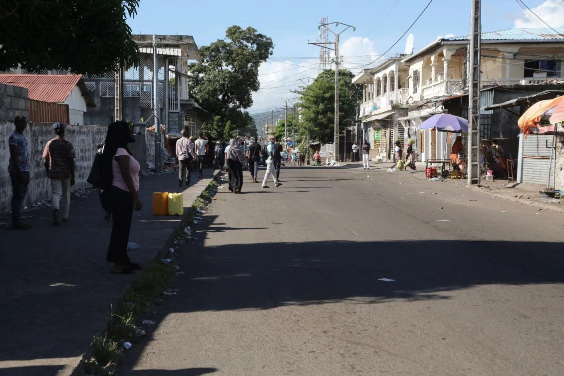 A general view of a main street is seen on March 28, 2019 in Moroni, after gunfire was heard in the Comorian capital.(AFP)