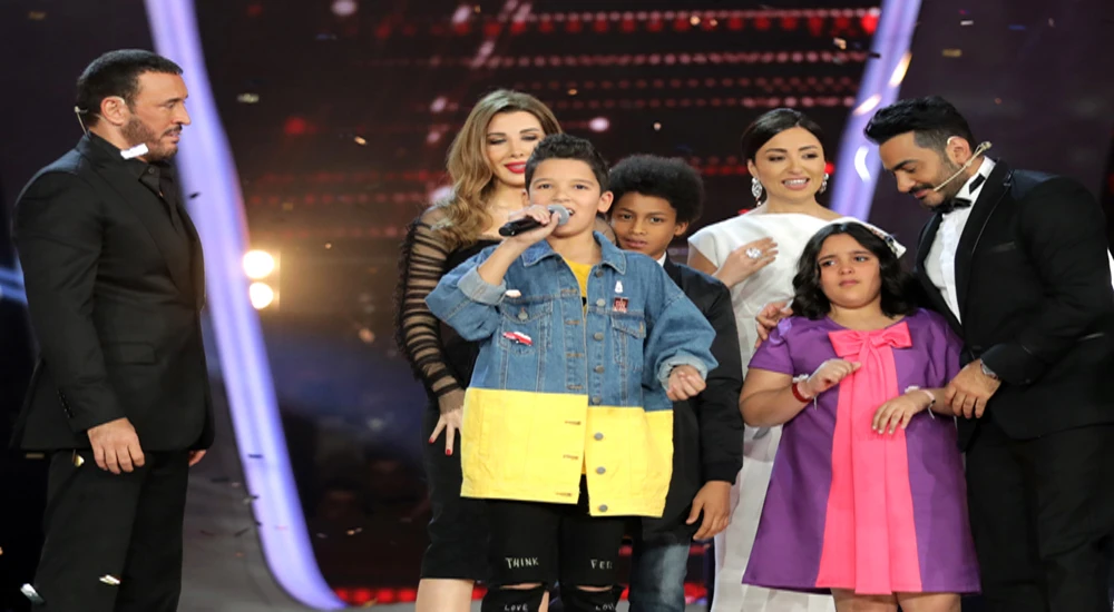 MBC program, ‘The Voice Kids,’ the Arabic version of the international reality television competition. (AFP)