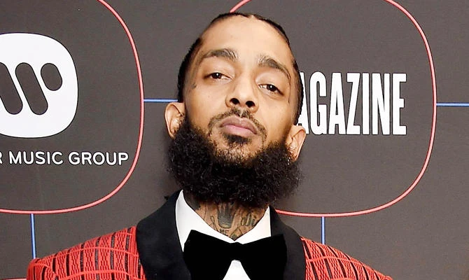 In this file photo taken on February 07, 2019 Nipsey Hussle arrive at the Warner Music Group Pre-Grammy Celebration at Nomad Hotel Los Angeles. (AFP)