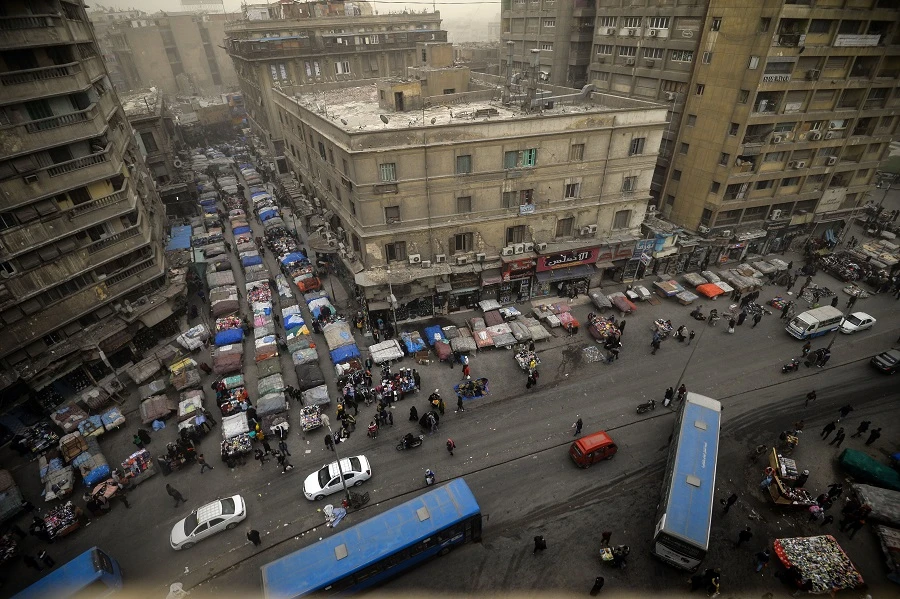 General view of the Al-Atba district of the Egyptian capital Cairo seen on January 16, 2019. (AFP)