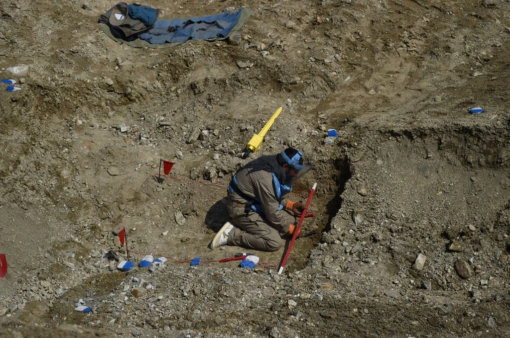 UNMAS program manager in Kabul said they are facing difficulty handling the amount of landmines in the country. (AFP/File)