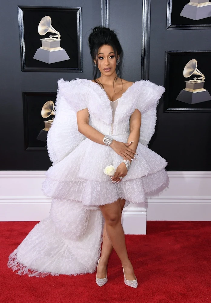 Ashi Studio in the Big Apple… on a statue of Cardi B