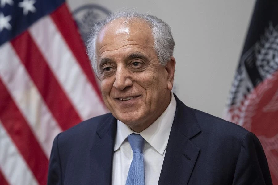 Zalmay Khalilzad was in Islamabad after spending five days in Afghanistan amid strains between Washington and President Ashraf Ghani’s administration. (File/AFP)