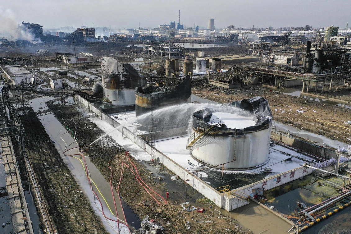 The city government said Friday, April 5, 2019 that local departments have met to discuss how to eliminate chemical plants with low safety standards and severe pollution issues. (File/AP)
