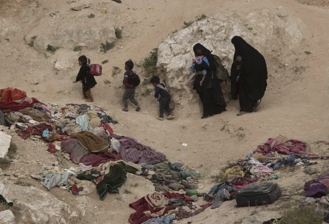 The International Rescue Committee says Monday the highest weekly death rate reflects the desperate conditions of the mostly women and children who left the village of Baghouz for al-Hol camp. (AP)