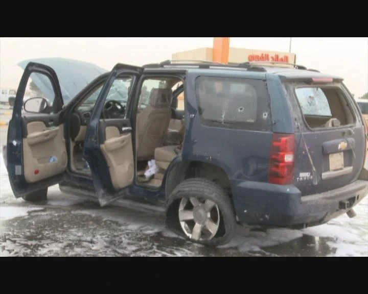 The attackers were driving in a Tahoe when they were stopped by security forces before opening fire on security personnel. (SPA)