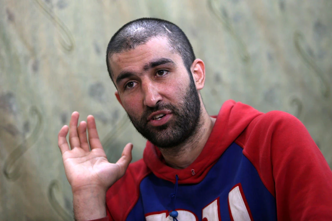 Abdul Ahad Rustam Nazarov, 28, a Tajik man who joined Daesh, talks during an interview with Reuters, in the town of Rmeilan, Hasaka province, Syria. (Reuters)