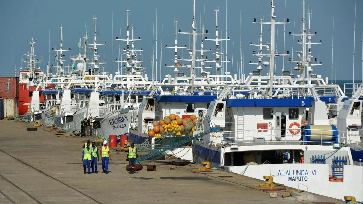 The Mozambique Tuna Company (EMATUM) fishing fleet docked in Maputo, Mozambique. (Reuters)