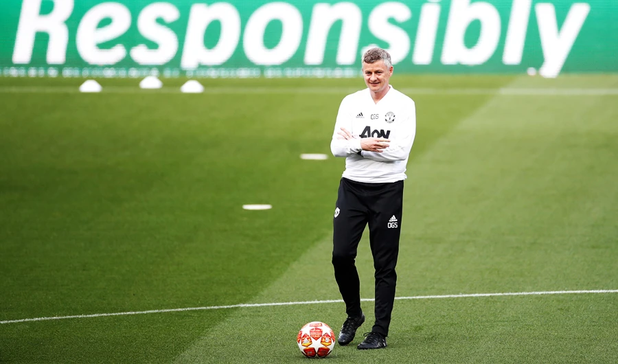 Solskjaer will be back in Barcelona’s stadium on Tuesday. (Reuters)