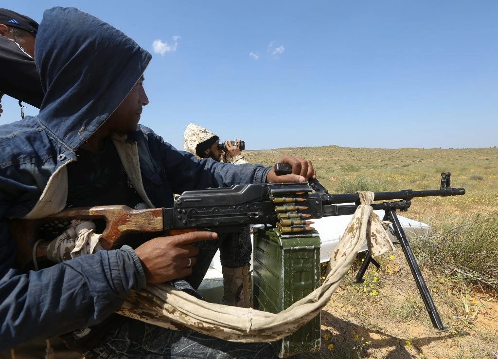 Libyan National Army under the leadership of Khalifa Haftar launched an attack on Tripoli against the UN-backed government forces, above, in the beginning of April. (AFP/File)