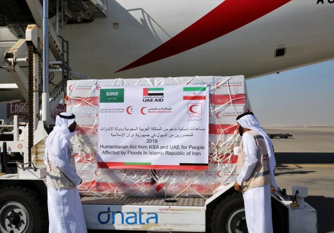Saudi Arabia, UAE send 95 tons of relief aid to flood-hit Iranians