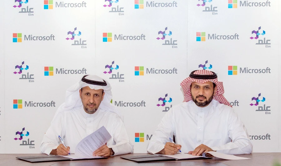 The agreement was signed by Elm CEO Dr. Abdulrahman bin Saad Al-Jadhai and President of Microsoft Arabia Thamer bin Mohammed Alharbi at Elm’s headquarters in Riyadh.