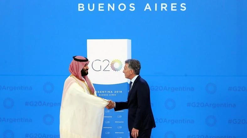 Saudi Arabia's Crown Prince Mohammed bin Salman greeted by Argentina's President Mauricio Macri during the G20 Leaders Summit in Buenos Aires. (Reuters/File Photo)
