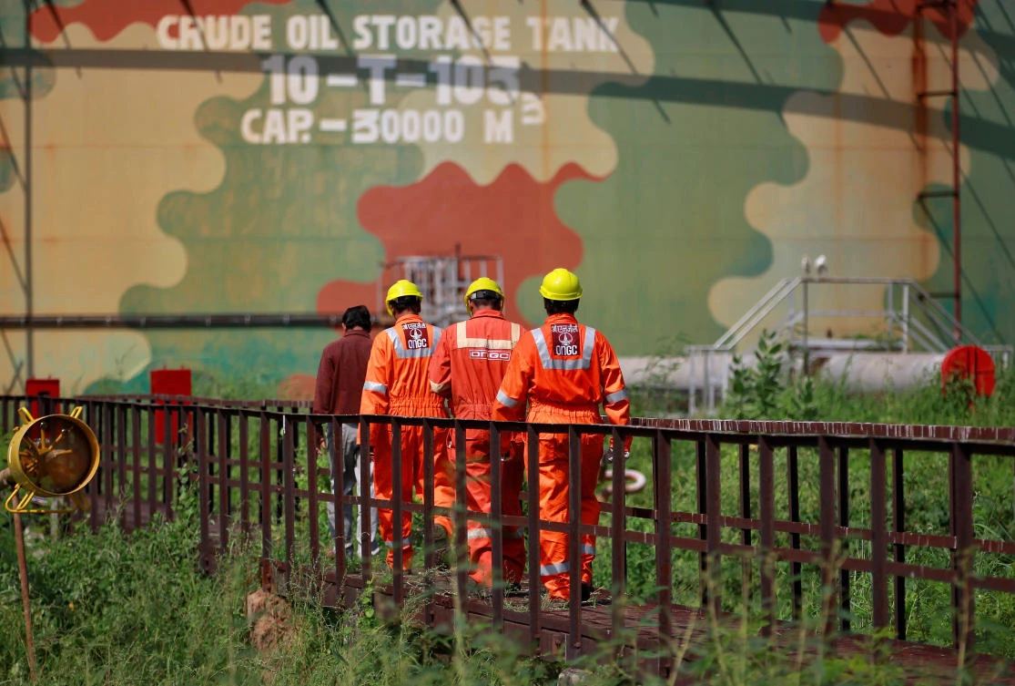 The Oil and Natural Gas Corp. station on the outskirts of Ahmedabad, India. All four Indian state-owned refiners that buy Iranian oil are confident of securing additional barrels from other producers. (Reuters)