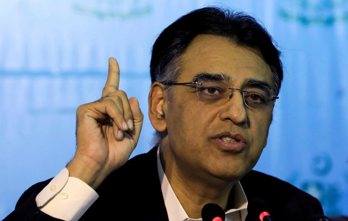 Pakistan’s finance minister Asad Umar has stepped down from cabinet, he announced Thursday, ahead of securing a crucial bailout deal with the International Monetary Fund. (File/Reuters)