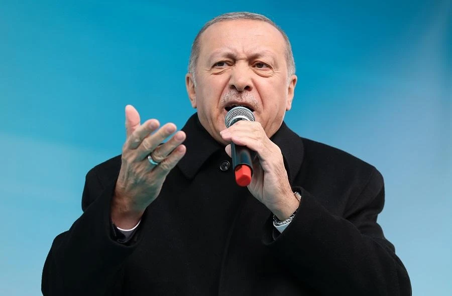 President Recep Tayyip Erdogan singled out The Financial Times in his remarks. (File/AFP)