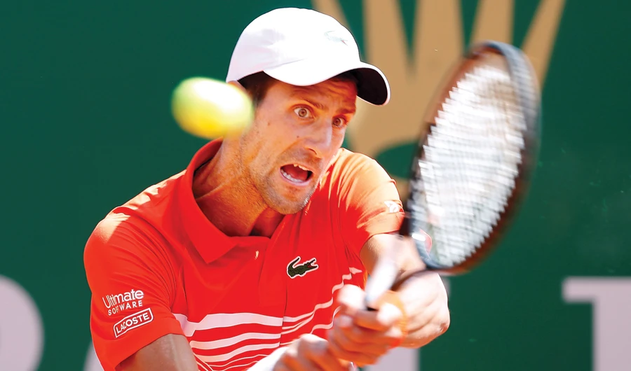 Serbia's Novak Djokovic during his third round match against Taylor Fritz of the US on Thursday. (Reuters)