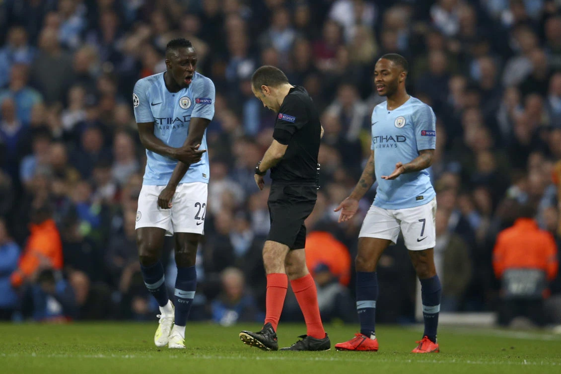 Manchester City's Raheem Sterling (R) has been one of the most vocal players about the racial abuse Premier League players have suffered in recent months. (AP)