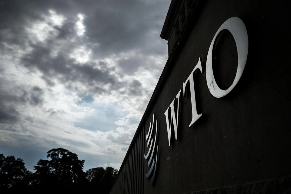 A sign of the World Trade Organization (WTO) is seen at their headquarters in Geneva, Switzerland. (AFP file photo)