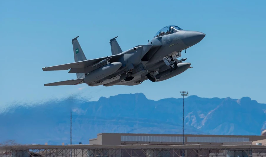 The operation seeks to reduce Houthi drone capabilities. (SPA)