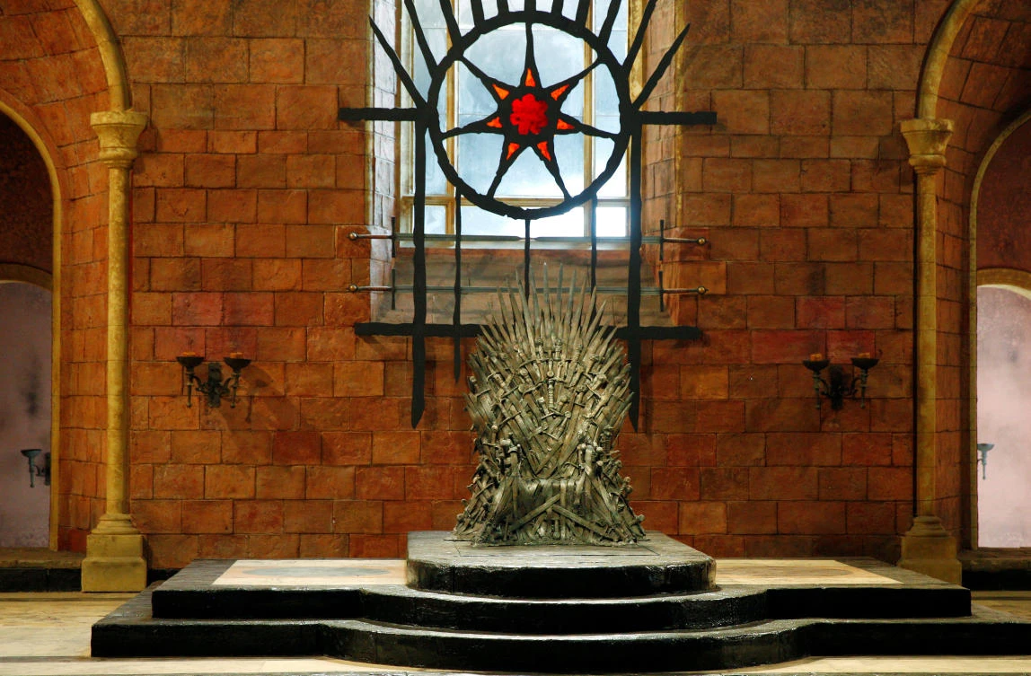 The Iron Throne is seen on the set of the television series Game of Thrones in the Titanic Quarter of Belfast, Northern Ireland. (File/Reuters)