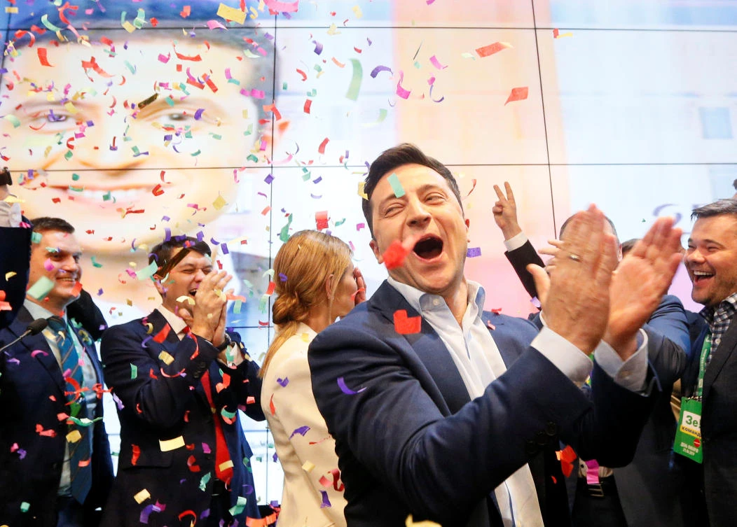 Comedian Zelensky wins Ukrainian presidency