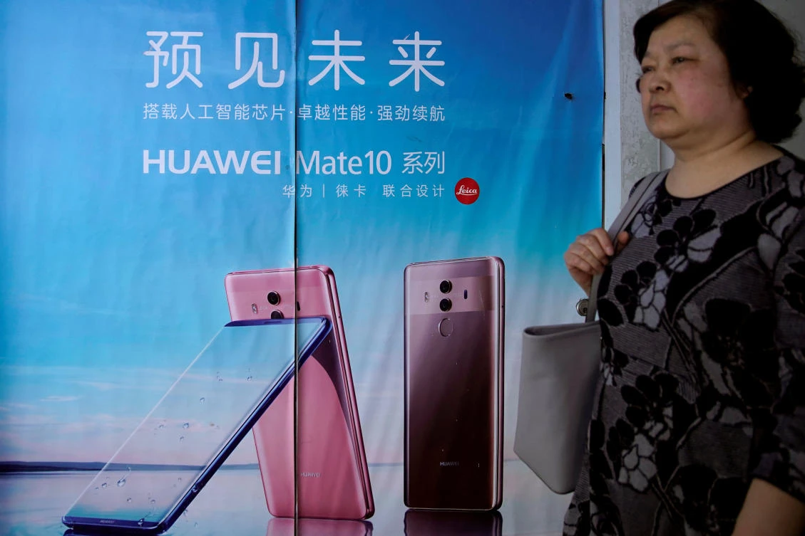 Huawei said on Monday it had shipped 59 million smartphones in the first quarter. (Reuters)