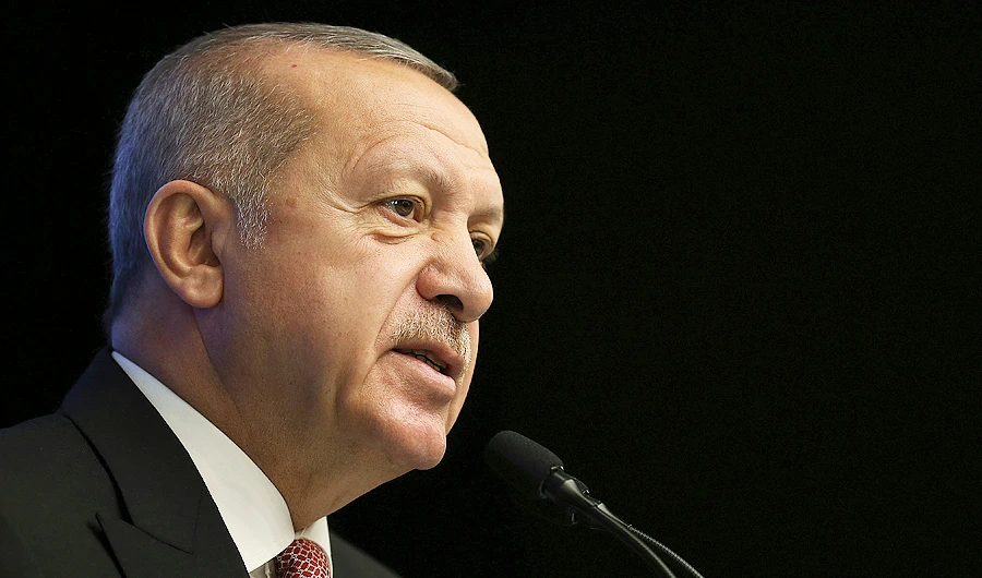 In his first major public challenge to Erdogan since leaving office three years ago, Ahmet Davutoglu, an AKP member, slammed the party’s economic policies. (AP)
