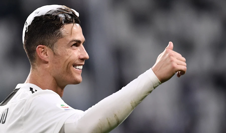 Cristiano Ronaldo makes history. (AFP)