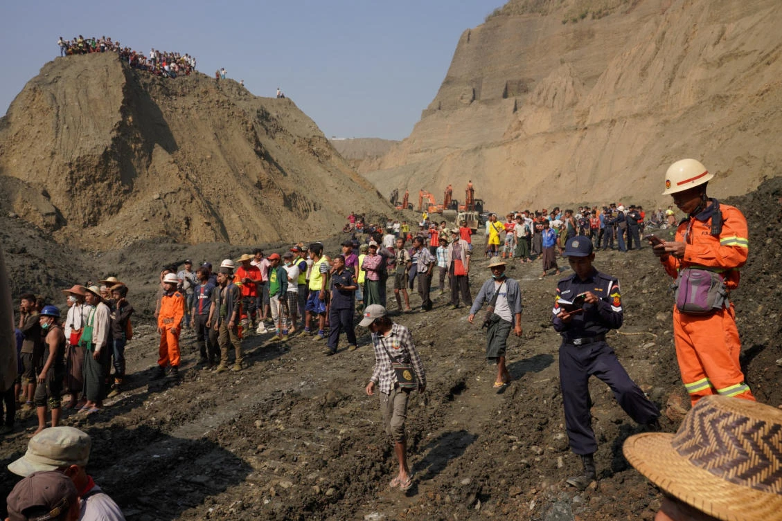 More than 50 feared killed in landslide at Myanmar jade mine