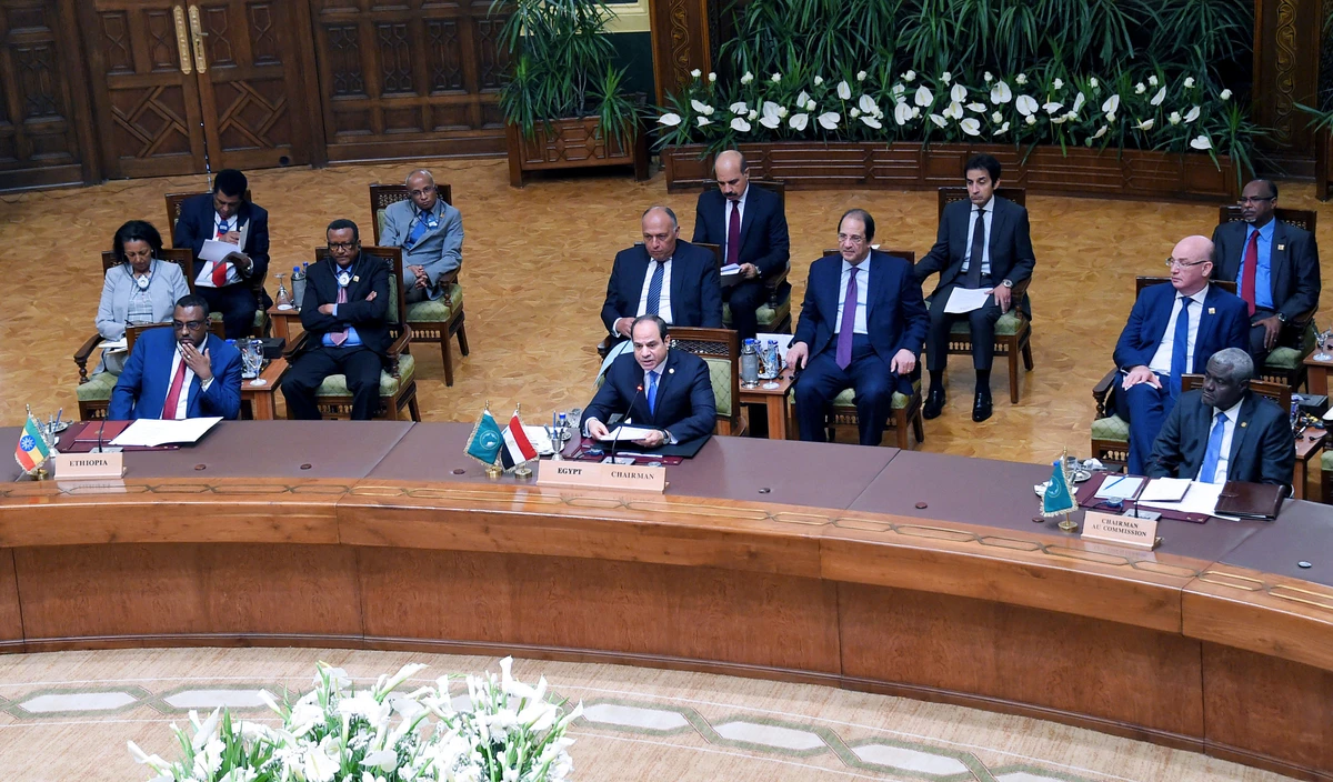 Egypt's president Abdel Fattah El-Sisi called on Tuesday for the international community to "shoulder its responsibilities" in Libya and a "coherent response" to Sudan. (Reuters)