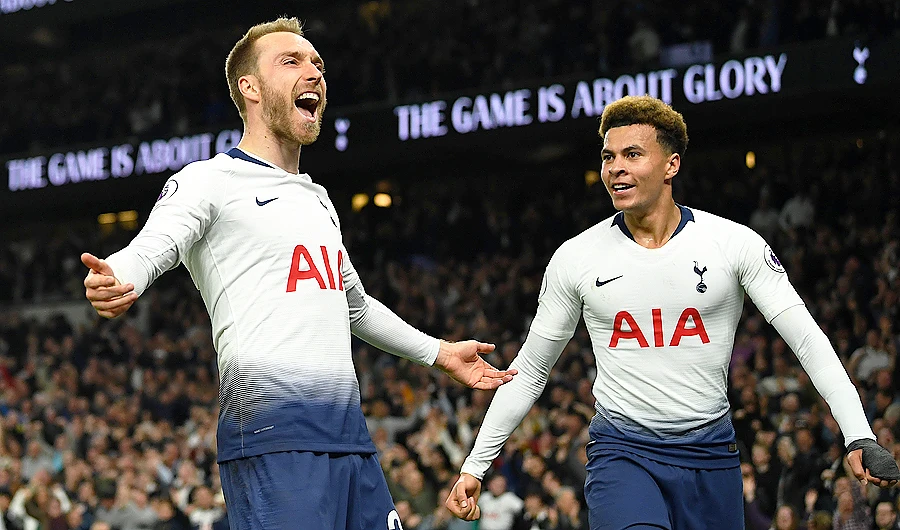 Christian Erikssen’s long-range strike inside the near post gave Spurs a 1-0 win over Brighton. (Reuters)