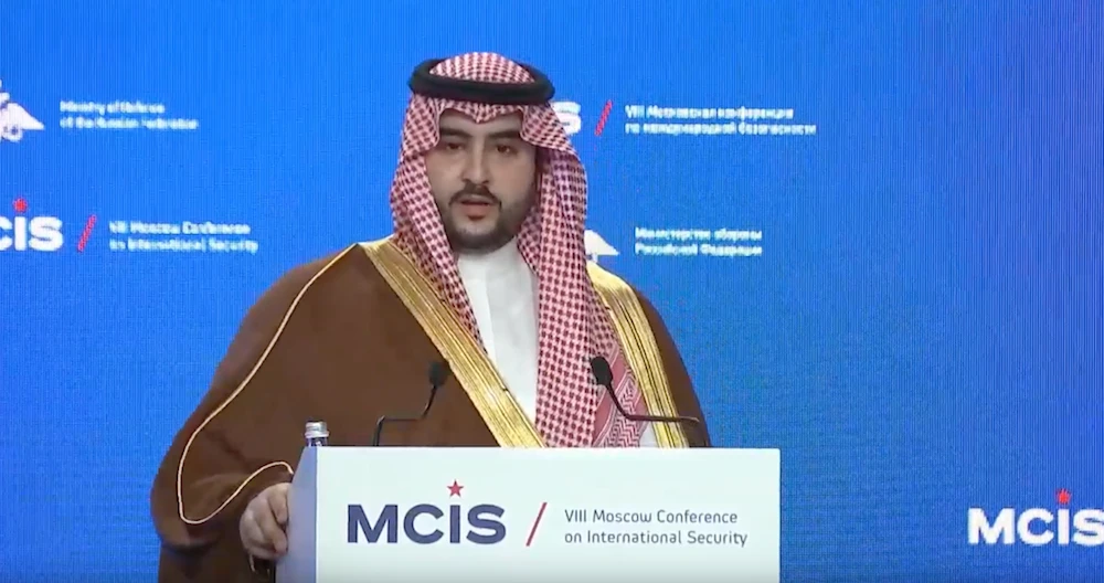 Saudi Arabia’s Deputy Defense Minister Khalid bin Salman said the Iranian regime continues to feed sectarianism. (Screenshot)